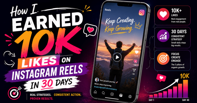 How I Earned 10K Likes on Instagram Reels in 30 Days [Step-by-Step Guide]
